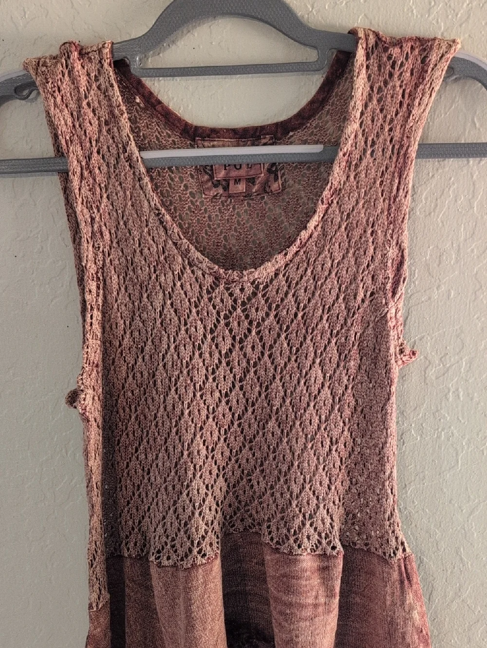 NEW ARRIVAL❣️ Powder Brick Red Crochet Ruffle Fit And Flare Airy  Sundress NIP - Picture 3 of 15